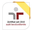 Zertifikatslogo audit berufundfamilie der Gemeinnützigen Hertie-Stiftung (Quelle: berufundfamilie gGmbH)