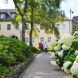 Das Schloss Haldem, Ansicht vom Parkplatz, Haupteingang.
