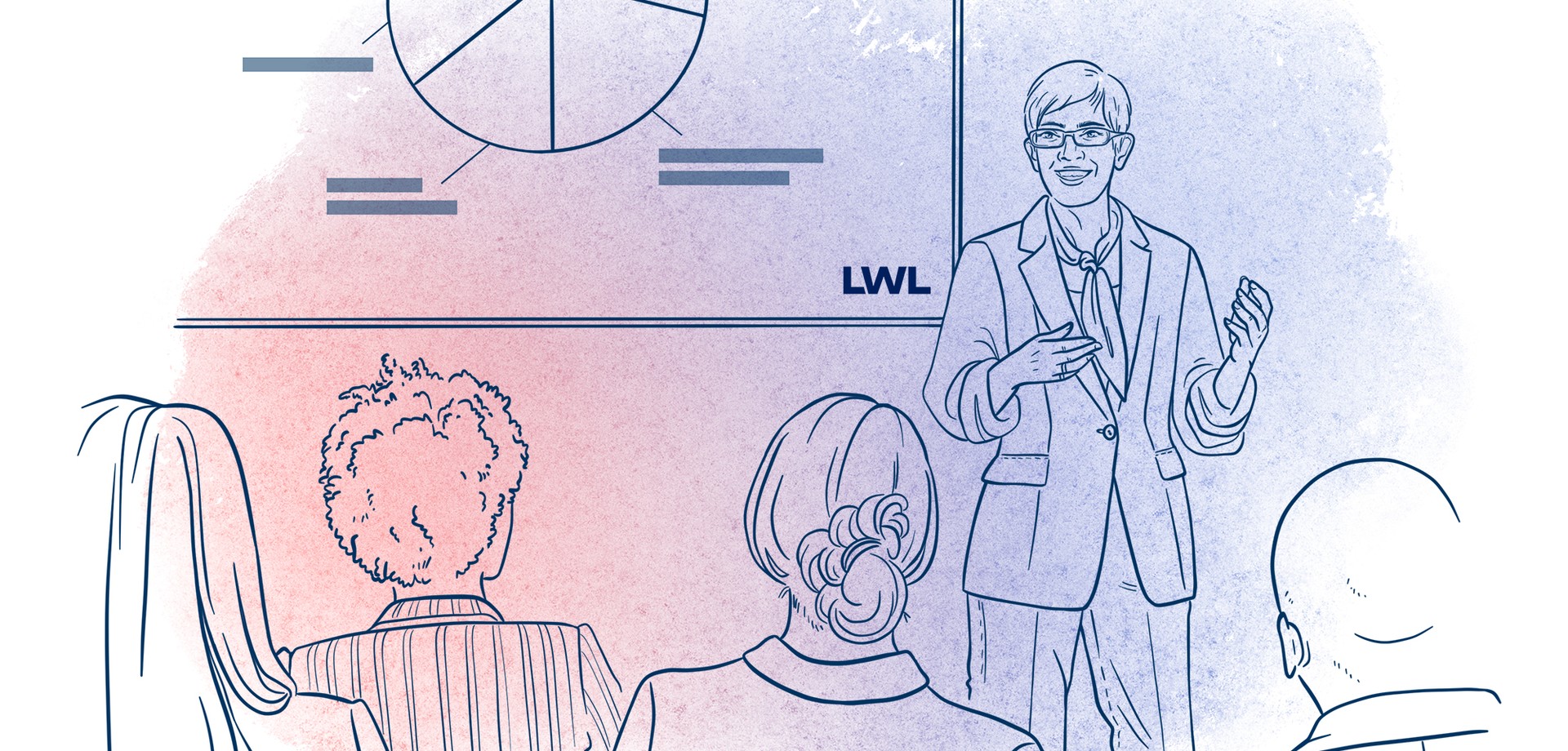 LWL-Illustration einer Vortragssituation